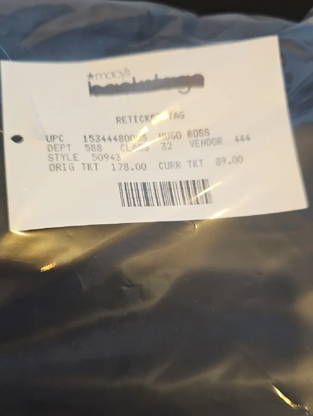 Hugo by Hugo Boss Men's Glenn Drawstring Cargo Pants - Black NWT